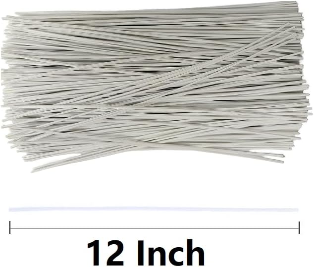 300Pcs Plastic Twist Ties, Garden Plant Twist Tie Cable Tie, Plastic Cable Ties for Bread Candy Bags, Gift Bags (Black,8 Inches)