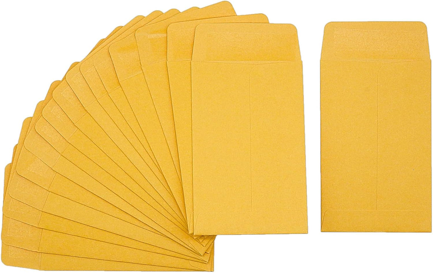 120 Pcs #1 Small Coin Envelopes 2.25" x 3.5" with Gummed Flap
