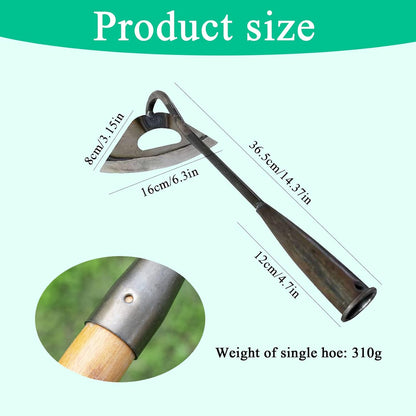 Garden Hoe All-Steel Hardened Hollow Hoe, Sharp Durable Garden Weeding Tools, Garden Edger Weeder Portable Household Vegetable Garden Shovel for Backyard Loosening Farm Planting Weeding