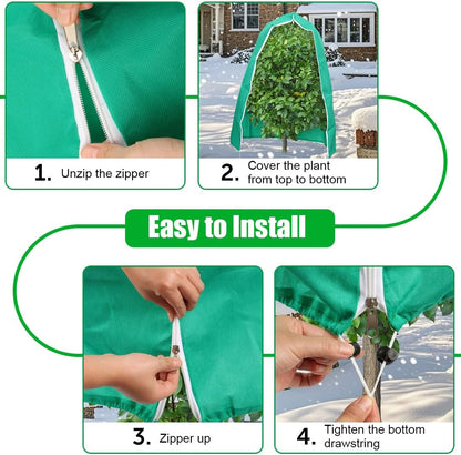 Plant Covers Freeze Protection, 2-Pack Frost Blanket for Trees Shrubs