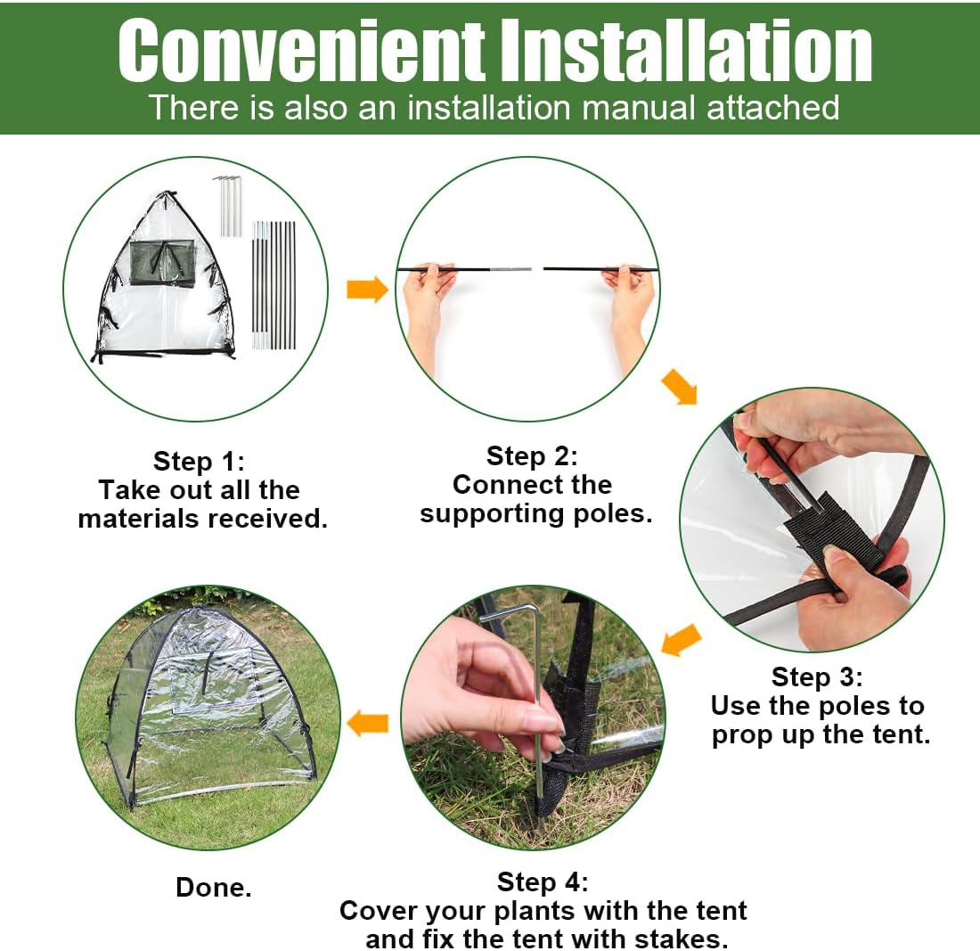 Plant Covers Freeze Protection, 2-Pack Frost Blanket for Trees Shrubs