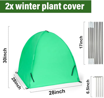 Plant Covers Freeze Protection, 2-Pack Frost Blanket for Trees Shrubs