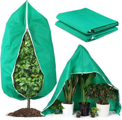 Plant Covers Freeze Protection, 2-Pack Frost Blanket for Trees Shrubs