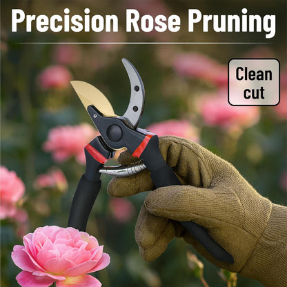 Pruning Shears, Garden Shears, 8" Professional, Titanium Blade