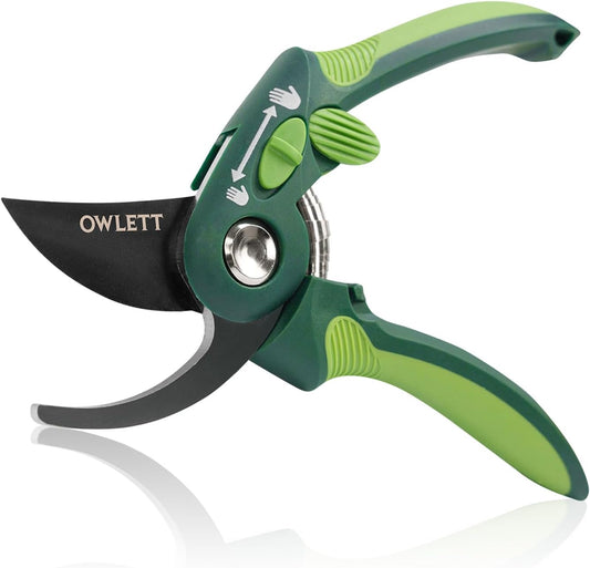 Pruning Shears for Gardening, 8.5" Bypass Garden Scissors Adjustable Grip Width, Ultra-Sharp Hand Pruner Rust-resistant Steel Blade Heavy Duty Garden Clippers with Safety Lock, Shears Gardening Tools