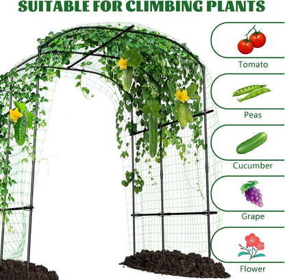 Tall Garden Arch Trellis for Climbing Plant, 87" H Metal Trellis Archway