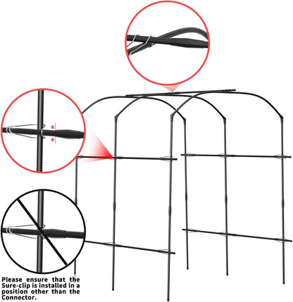 Tall Garden Arch Trellis for Climbing Plant, 87" H Metal Trellis Archway