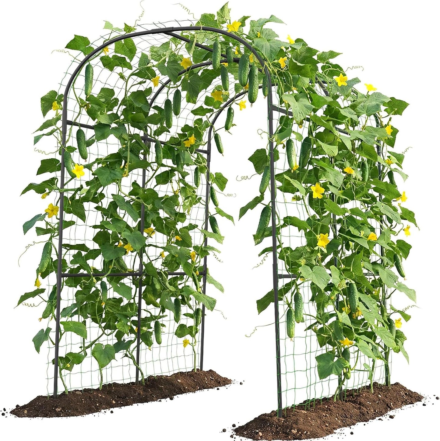 Tall Garden Arch Trellis for Climbing Plant, 87" H Metal Trellis Archway