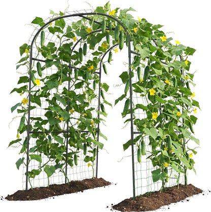 Tall Garden Arch Trellis for Climbing Plant, 87" H Metal Trellis Archway