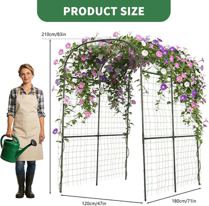 Tall Garden Arch Trellis for Climbing Plant, 87" H Metal Trellis Archway