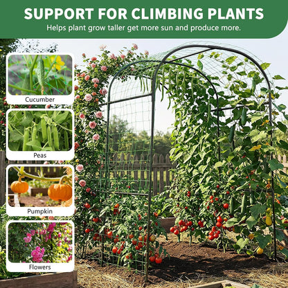 Tall Garden Arch Trellis for Climbing Plant, 87" H Metal Trellis Archway