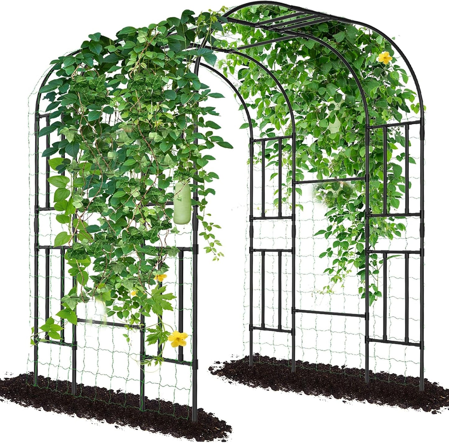 Tall Garden Arch Trellis for Climbing Plant, 87" H Metal Trellis Archway