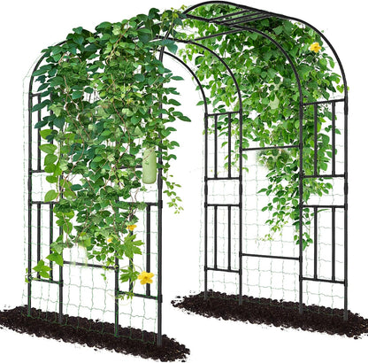 Tall Garden Arch Trellis for Climbing Plant, 87" H Metal Trellis Archway
