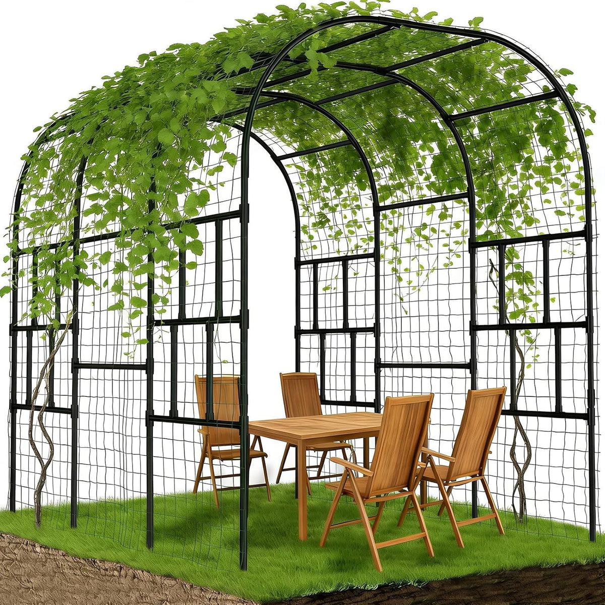 Tall Garden Arch Trellis for Climbing Plant, 87" H Metal Trellis Archway