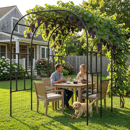 Tall Garden Arch Trellis for Climbing Plant, 87" H Metal Trellis Archway