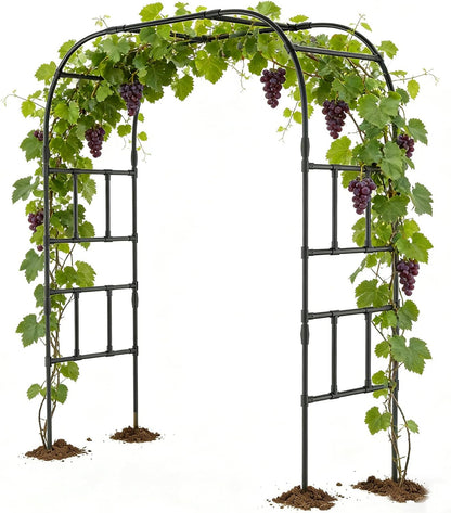 Tall Garden Arch Trellis for Climbing Plant, 87" H Metal Trellis Archway
