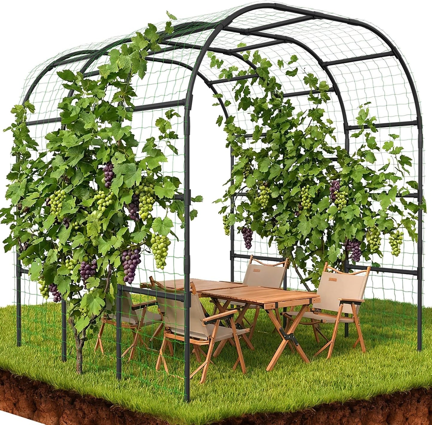 Tall Garden Arch Trellis for Climbing Plant, 87" H Metal Trellis Archway