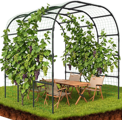 Tall Garden Arch Trellis for Climbing Plant, 87" H Metal Trellis Archway