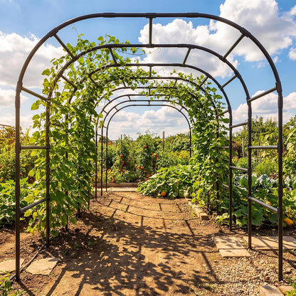 Tall Garden Arch Trellis for Climbing Plant, 87" H Metal Trellis Archway