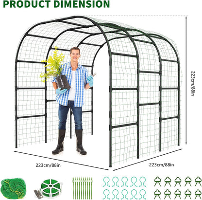 Tall Garden Arch Trellis for Climbing Plant, 87" H Metal Trellis Archway