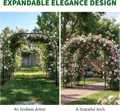 Tall Garden Arch Trellis for Climbing Plant, 87" H Metal Trellis Archway