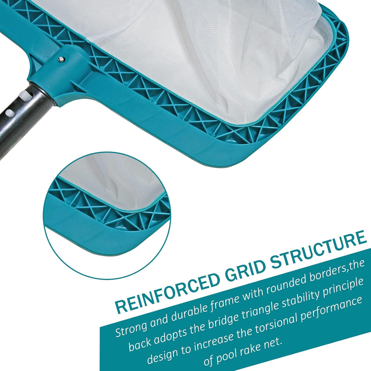 Pool Skimmer Leaf Rake Net, Fine Mesh Deep Nylon Bag (Not Pole)
