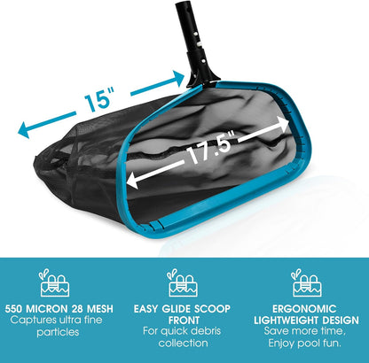 Pool Skimmer Leaf Rake Net, Fine Mesh Deep Nylon Bag (Not Pole)