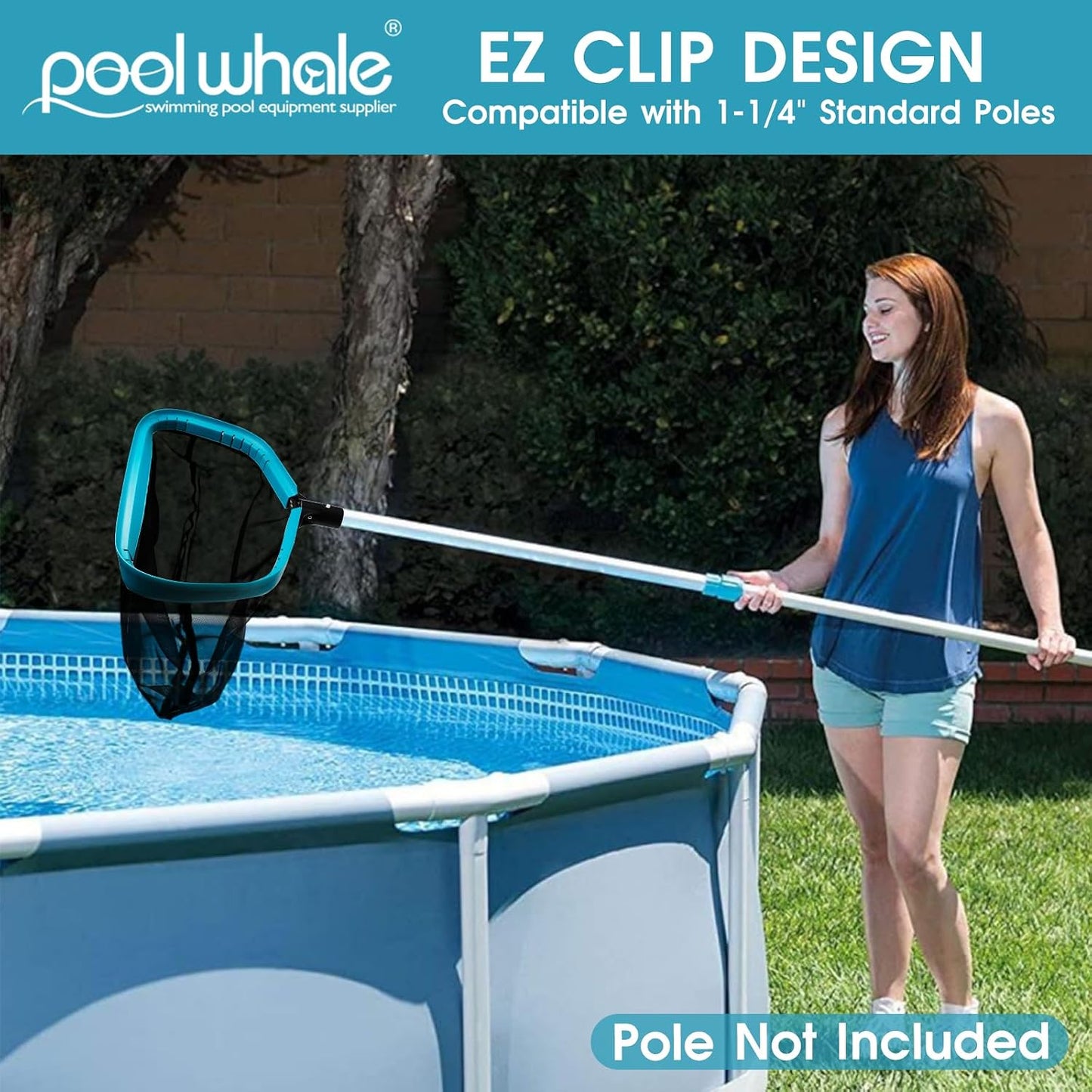 Pool Skimmer Leaf Rake Net, Fine Mesh Deep Nylon Bag (Not Pole)