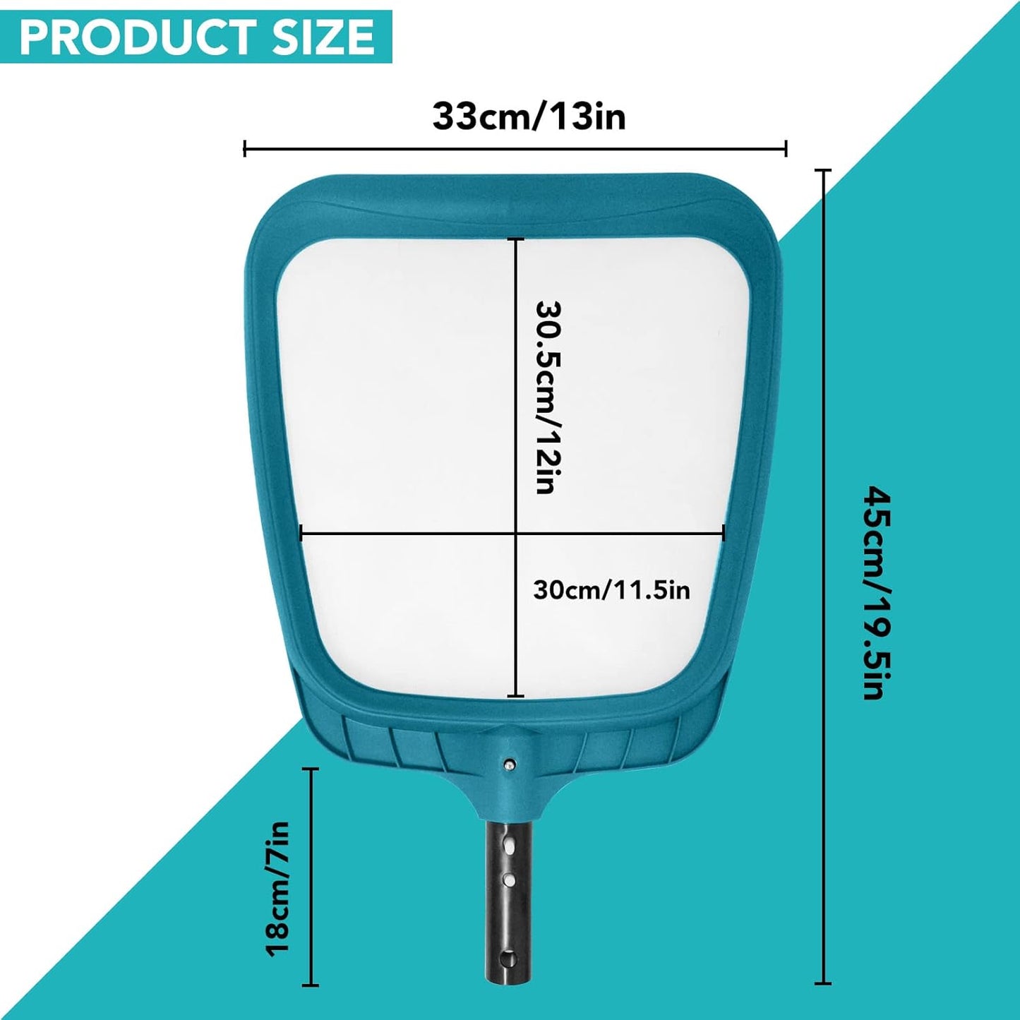 Pool Skimmer Leaf Rake Net, Fine Mesh Deep Nylon Bag (Not Pole)