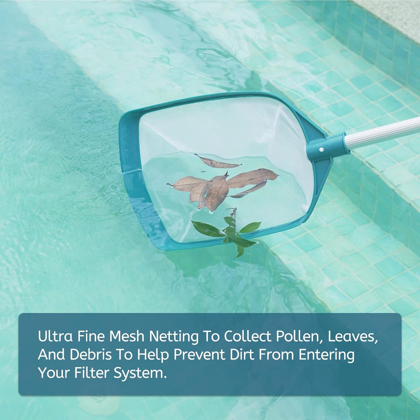 Pool Skimmer Leaf Rake Net, Fine Mesh Deep Nylon Bag (Not Pole)