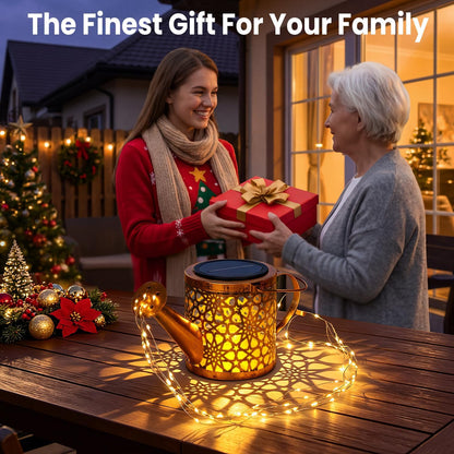 Solar Watering Can Lights Garden Decor, Metal Waterproof Hanging Lantern
