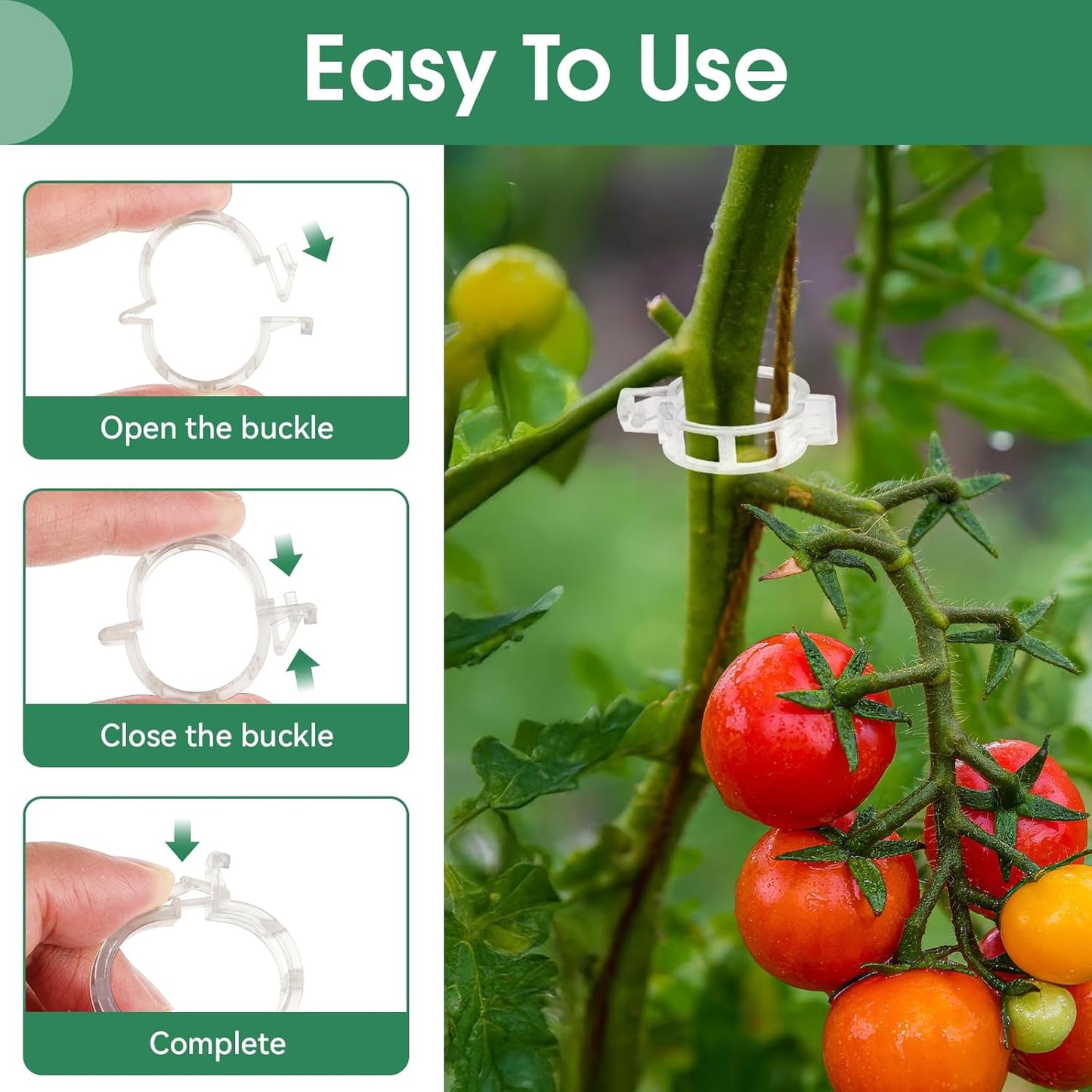 150 Pcs Plant Clips 0.25 Inch Hole for Climbing Tomato Grape Vine