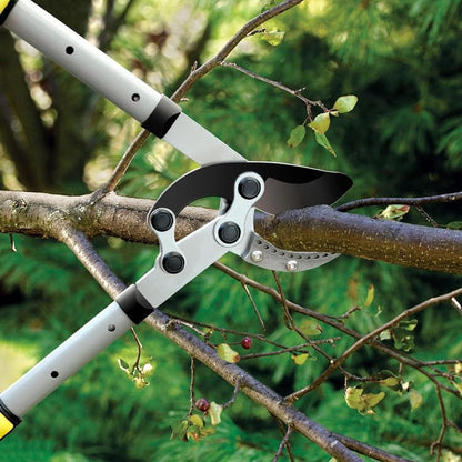 Heavy-Duty Extendable Lopper Set, 28-39" Telescopic Compound Action Branch Cutter with 2" Cutting Capacity & Hand Pruner