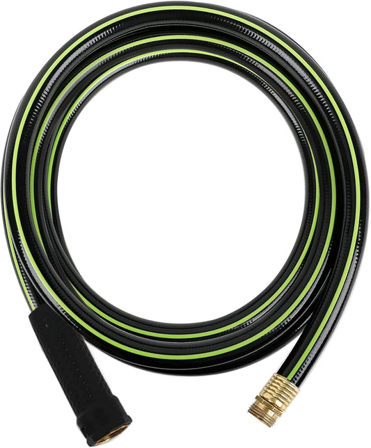 Leader Short Garden Hose 3/4 in. x 10 ft. - Heavy Duty Lightweight PVC Water Hose - Flexible, No Kink, Leakproof, Male to Female Fittings - 200PSI Work & 500PSI Burst, for Lawn & Commercial Use