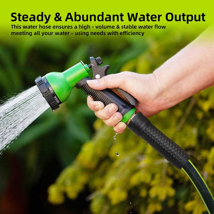 Leader Short Garden Hose 3/4 in. x 10 ft. - Heavy Duty Lightweight PVC Water Hose - Flexible, No Kink, Leakproof, Male to Female Fittings - 200PSI Work & 500PSI Burst, for Lawn & Commercial Use