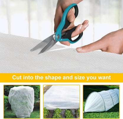 Plant Covers Freeze Protection with 20 Stainless Steel Clips, 10 x 29.5Ft Frost Cloth Plant Blankets Floating Row Cover for Outdoor Plants Raised Bed Greenhouse