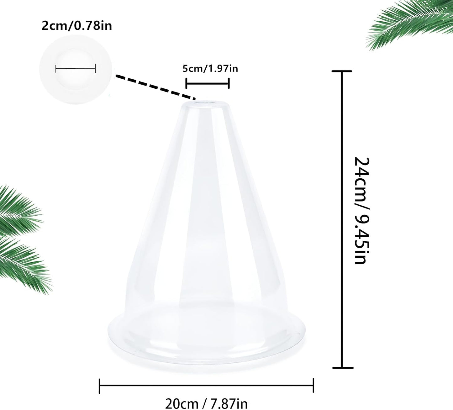 【36 Pieces】 Garden Cloches for Plants, Plant Cover Plant Protectors Transparent Bell Jar Cloche Protection Plants from Birds, Animals, Frost, Freeze Weather,7.8" D x 9.4" H, Transparent