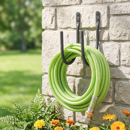 4 Pack Garden Hose Holder - Heavy Duty Metal Water Hose Hanger