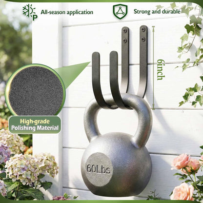 4 Pack Garden Hose Holder - Heavy Duty Metal Water Hose Hanger