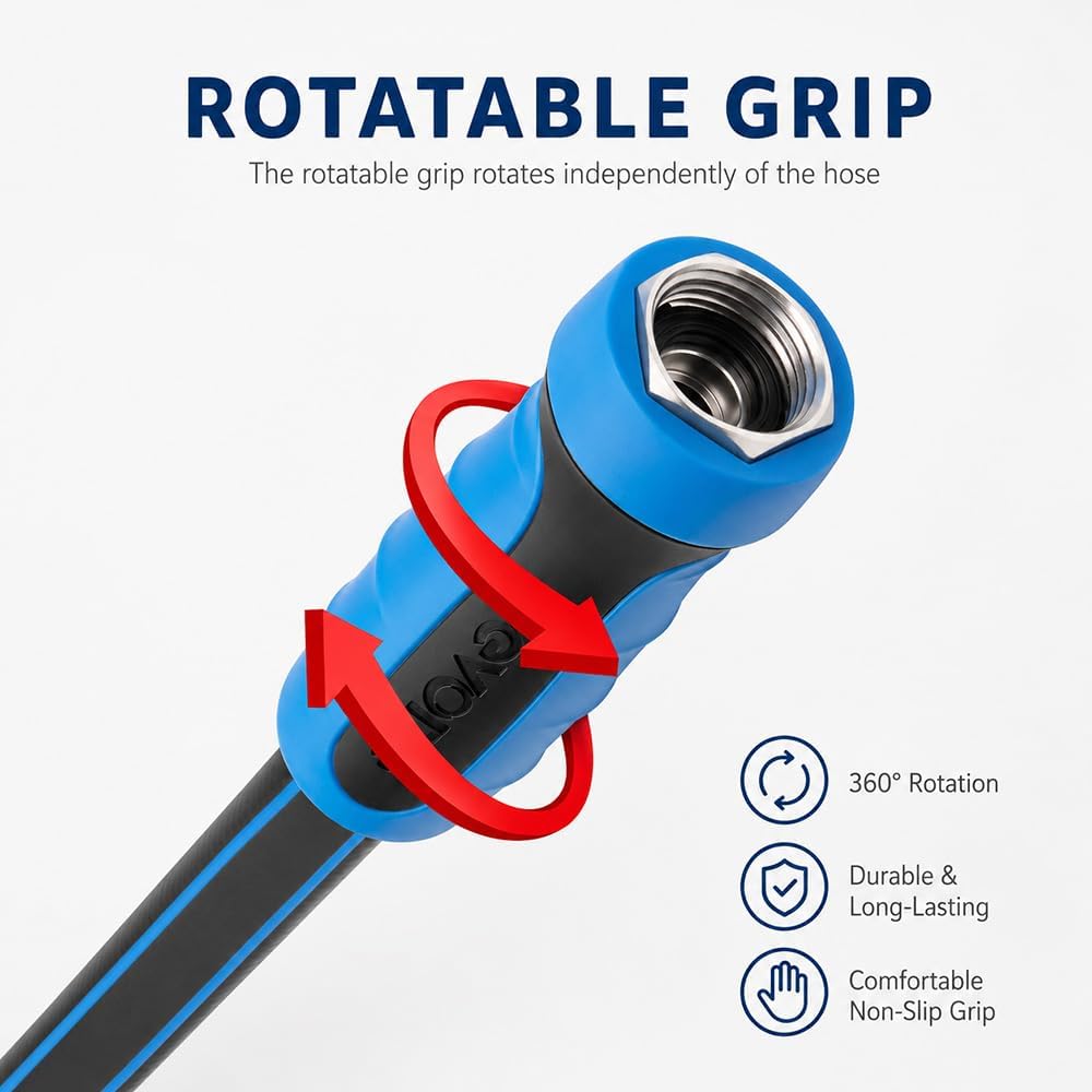 Heavy Duty Garden Hose 3 ft, Leader Hose For Hose Reel