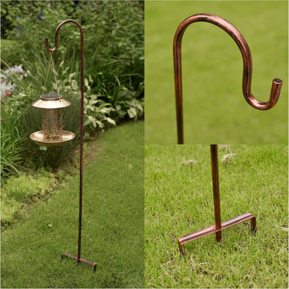 Shepherd Hook, Black, 32 Inch, Adjustable Height, 1/2" Thick
