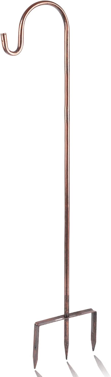 Shepherd Hook, Black, 32 Inch, Adjustable Height, 1/2" Thick