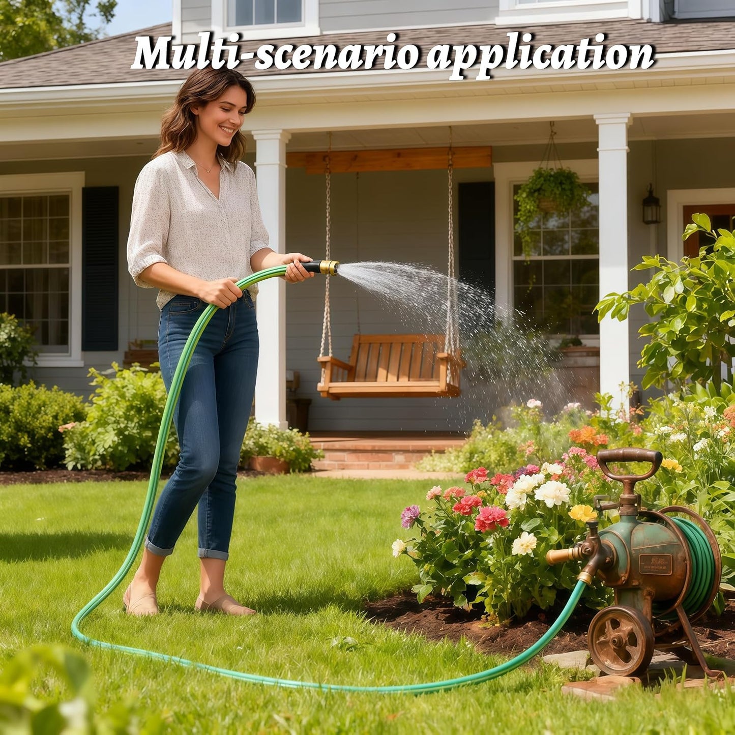 Female to Female Short Leader Garden hose 3/4 inch ID 4 ft