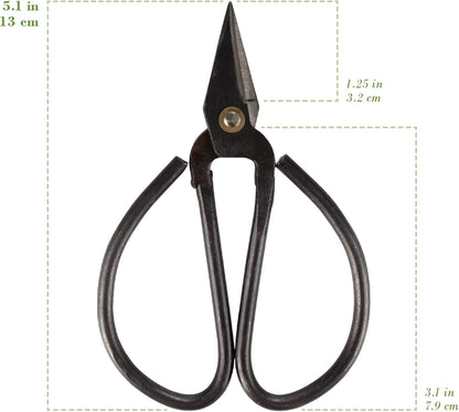 7.2" Black Bonsai Trimming Shear - 1 Piece