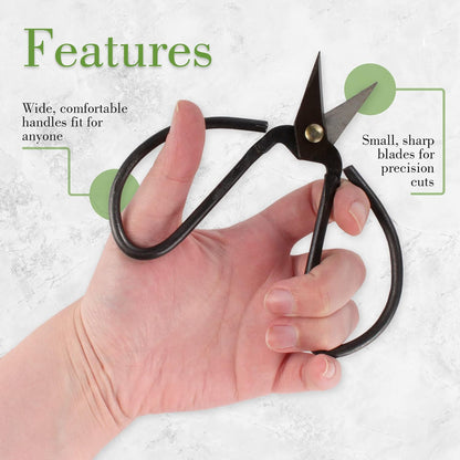 7.2" Black Bonsai Trimming Shear - 1 Piece