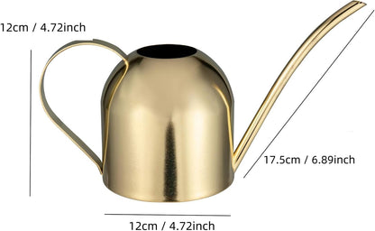 30oz Indoor Plant Watering Can Stainless Steel Long Spout, Rose Gold