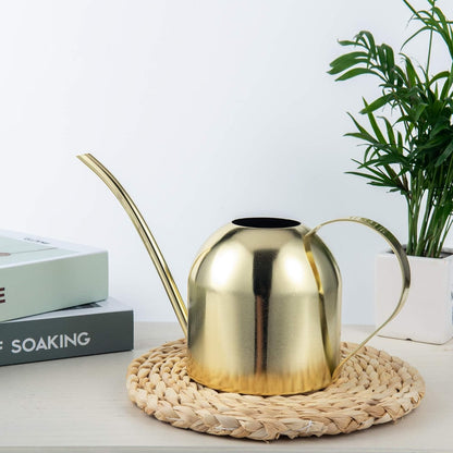 30oz Indoor Plant Watering Can Stainless Steel Long Spout, Rose Gold