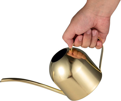 30oz Indoor Plant Watering Can Stainless Steel Long Spout, Rose Gold