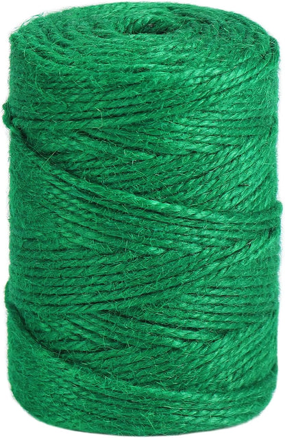 328ft 3mm Jute Garden Twine Green Heavy Duty for Plants