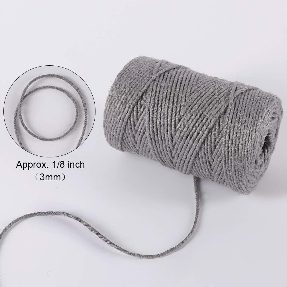 328ft 3mm Jute Garden Twine Green Heavy Duty for Plants